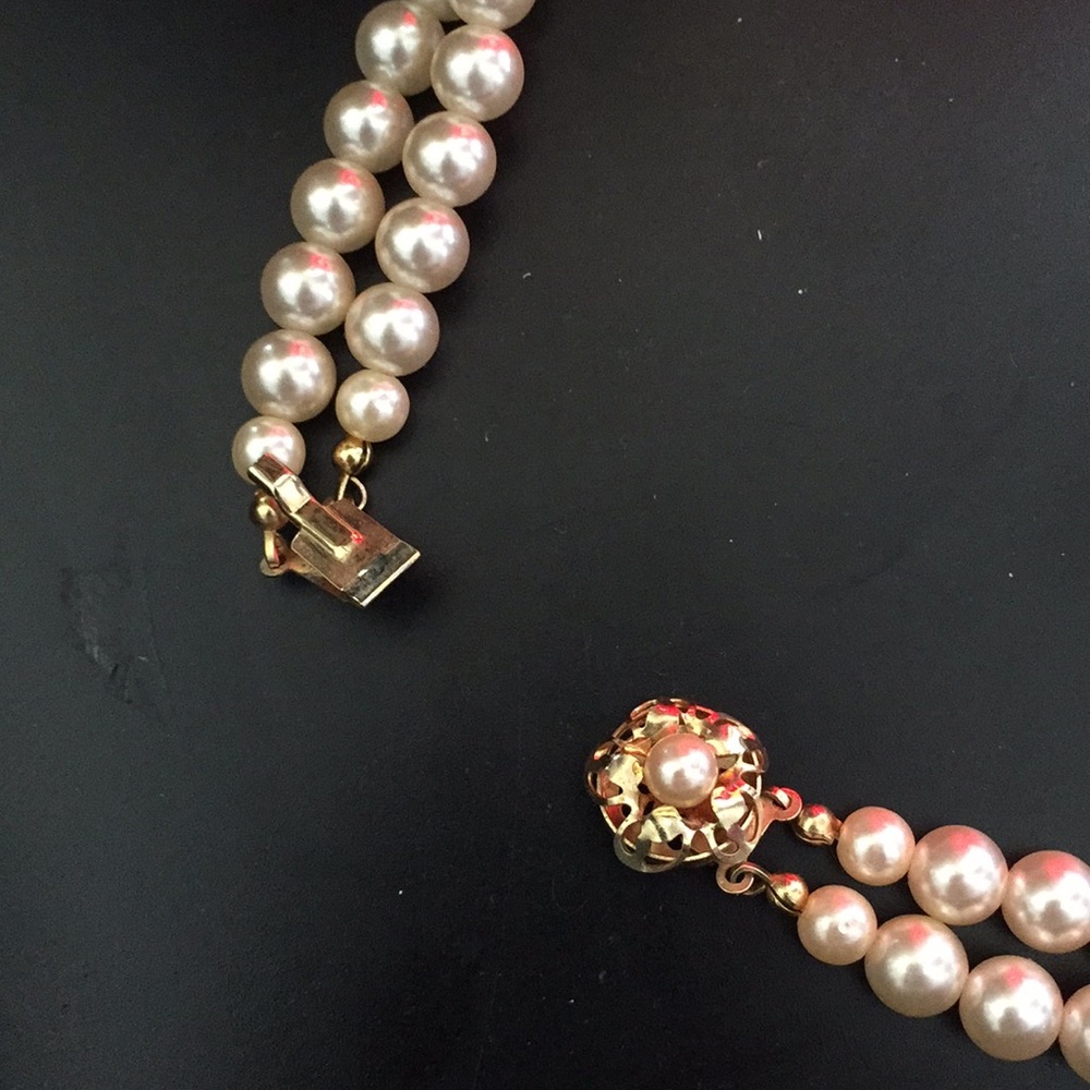 Vintage Pearl and Rhinestone Necklace ❣️ - Picture 3 of 3